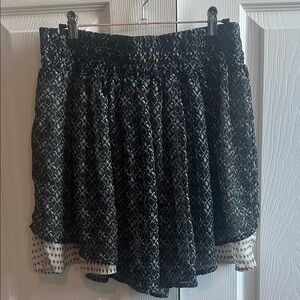 Converse Black and White Patterned Skirt